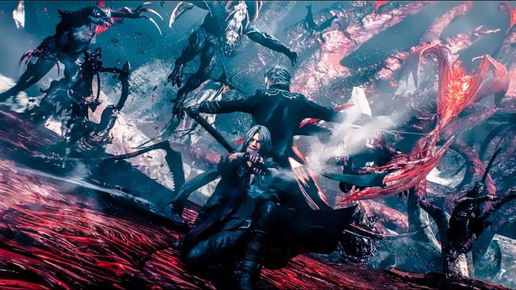 Vergil and Dante at the end of DMC5.