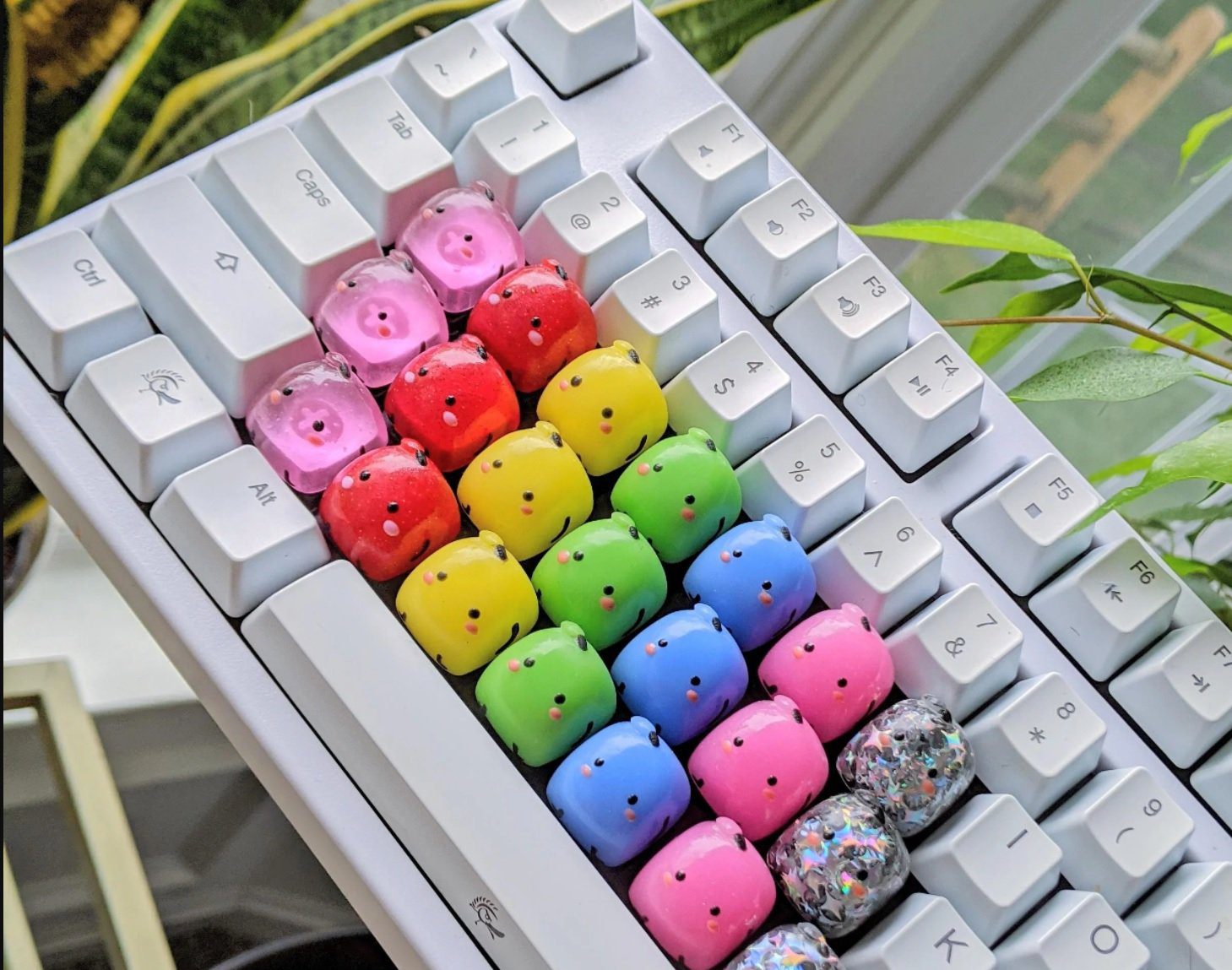 Stardew Valley Junimo keyboard key caps