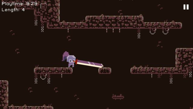 Teetering over a platform in Deepest Sword