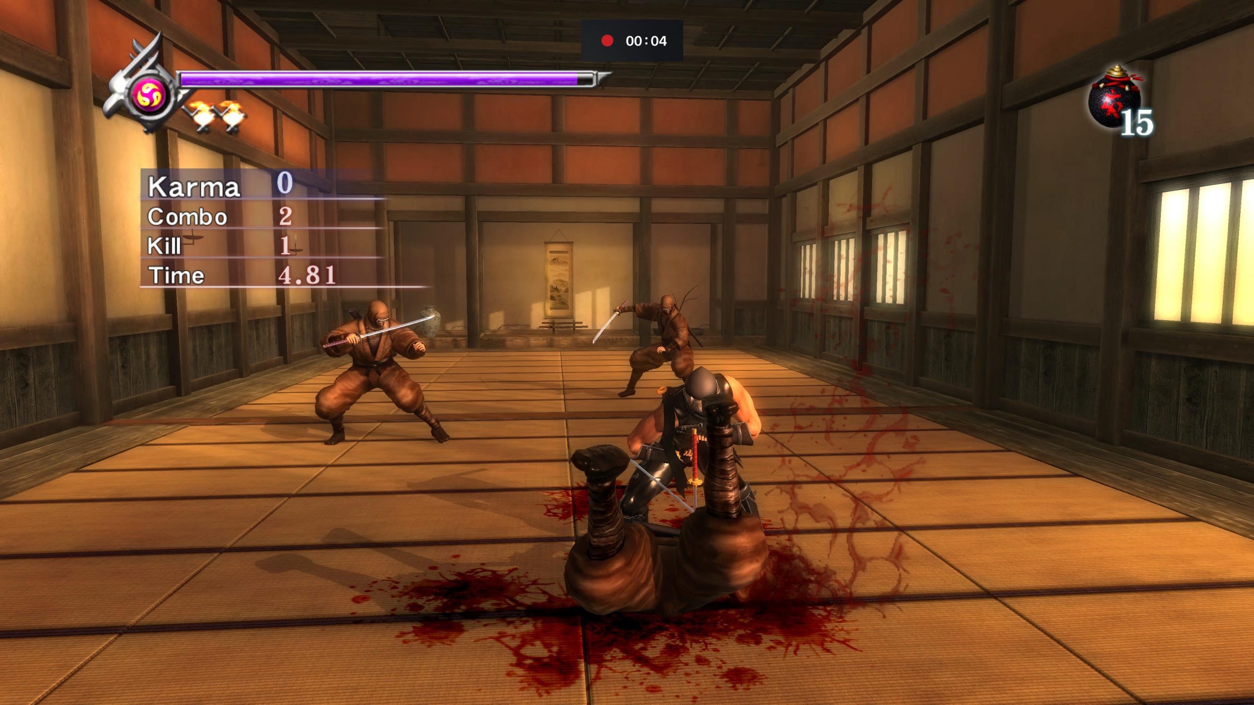 Stabbing a ninja in Ninja Gaiden: Master Collection