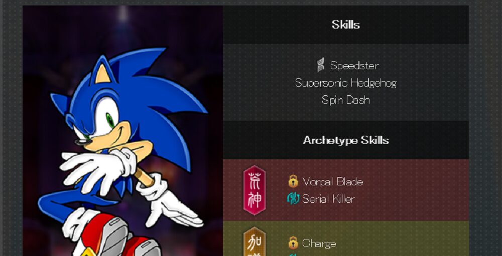 Sonic in Shin Megami Tensei: Liberation Dx2