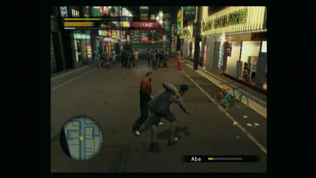 Yakuza 1 played on a CRT