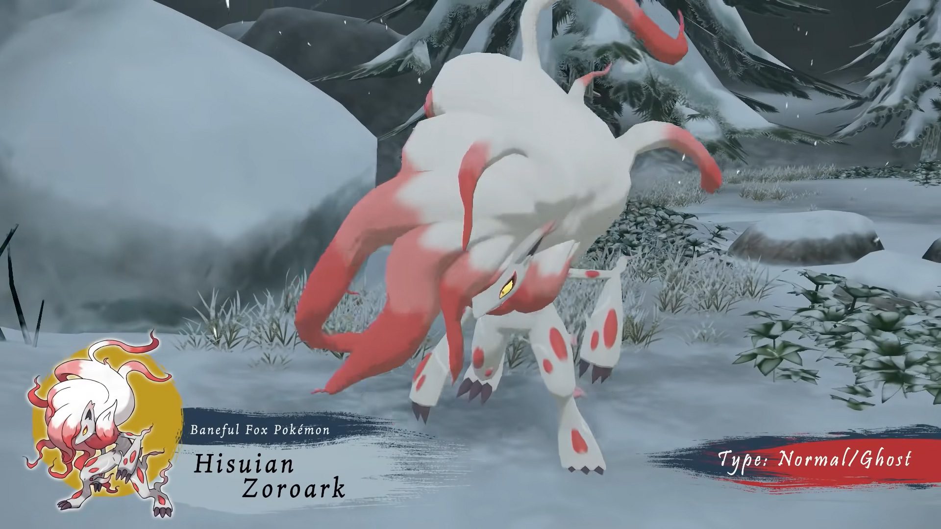 Hisuian Zoroark in Pokemon Legends: Arceus