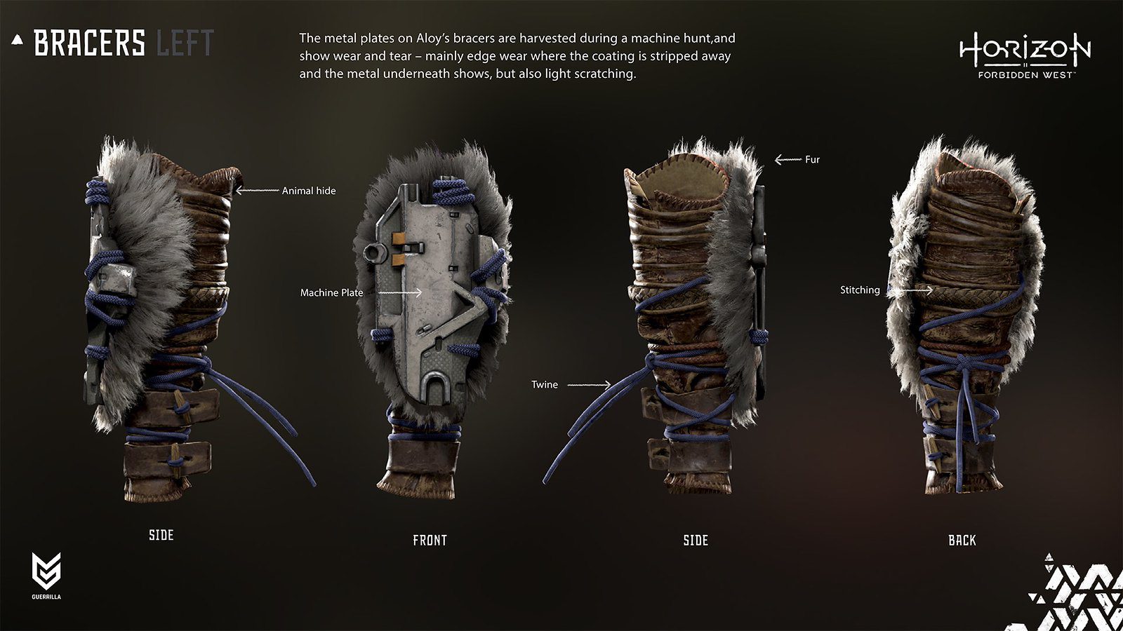 Horizon Forbidden West bracers concept art