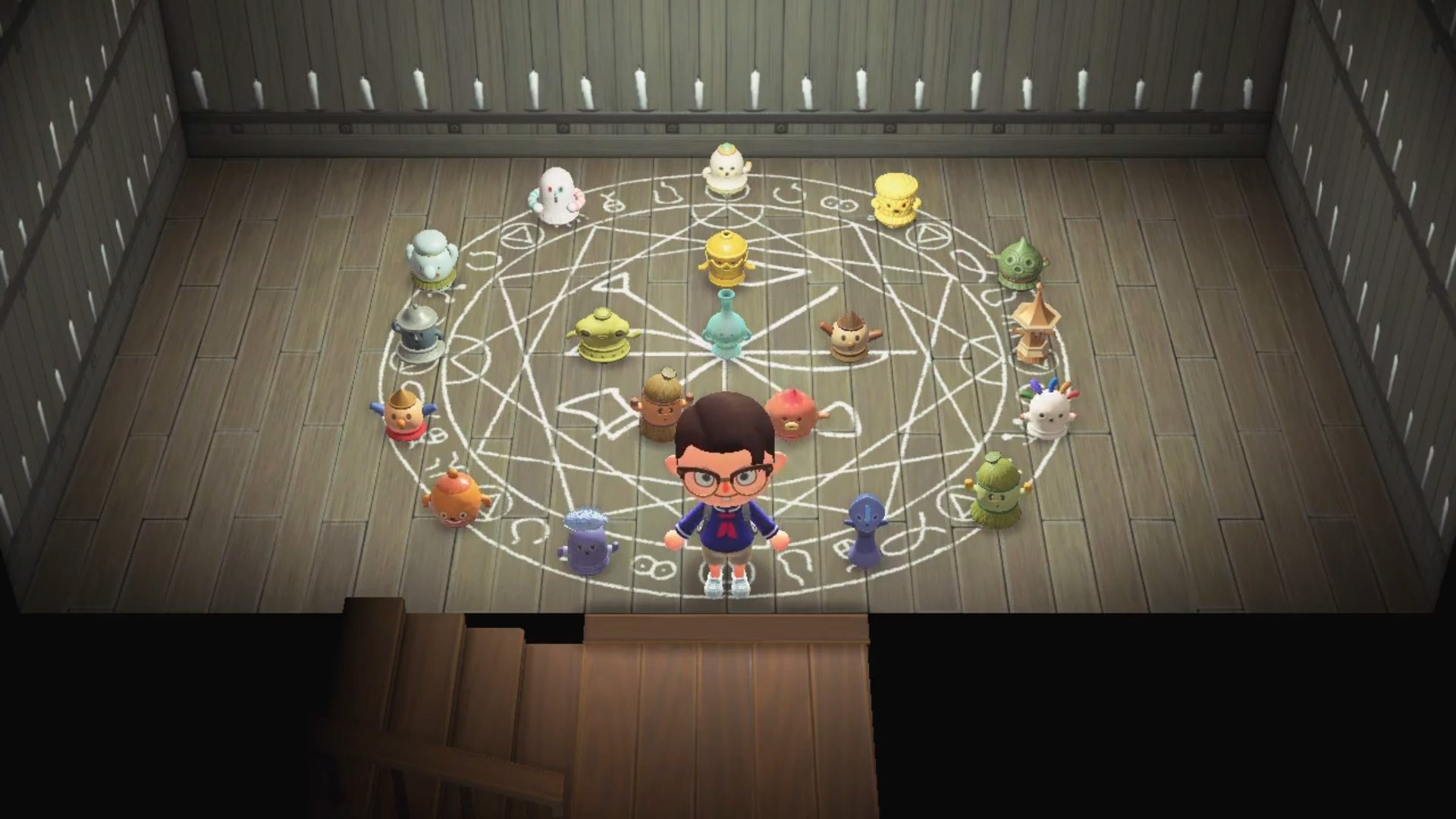 A dark ritual with Gyroids in Animal Crossing: New Horizons