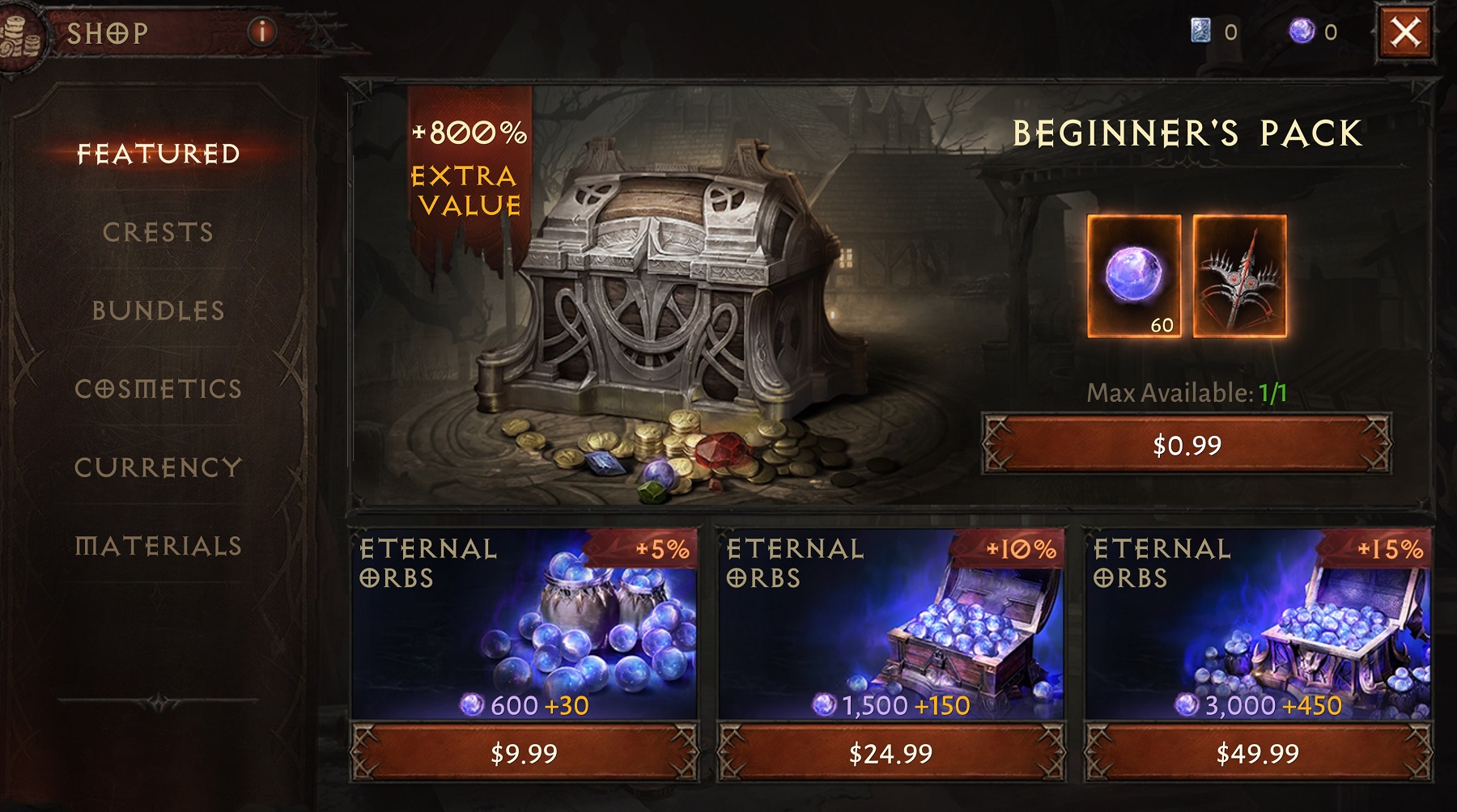 Diablo Immortal items