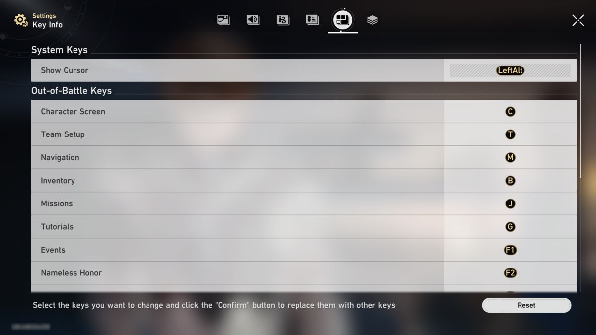 Honkai: Star Rail change key binds