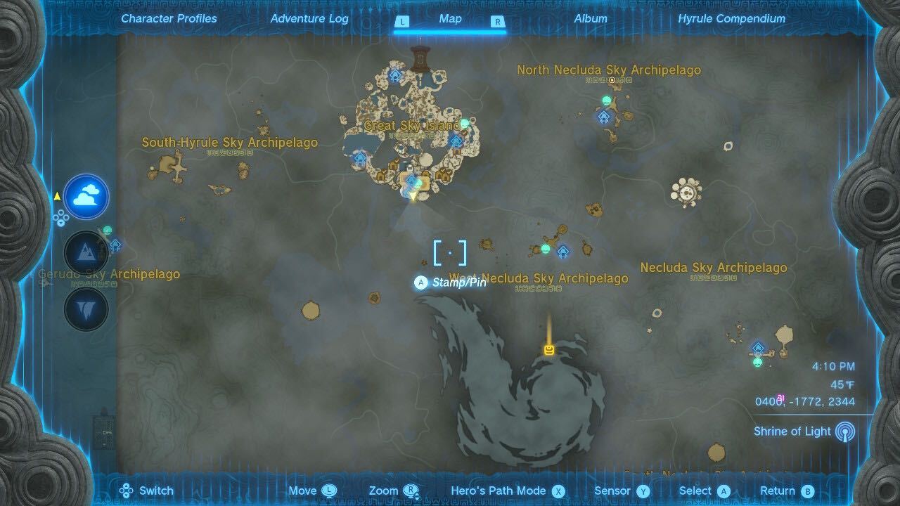 Legend of Zelda Tears of the Kingdom Dragonhead Island location