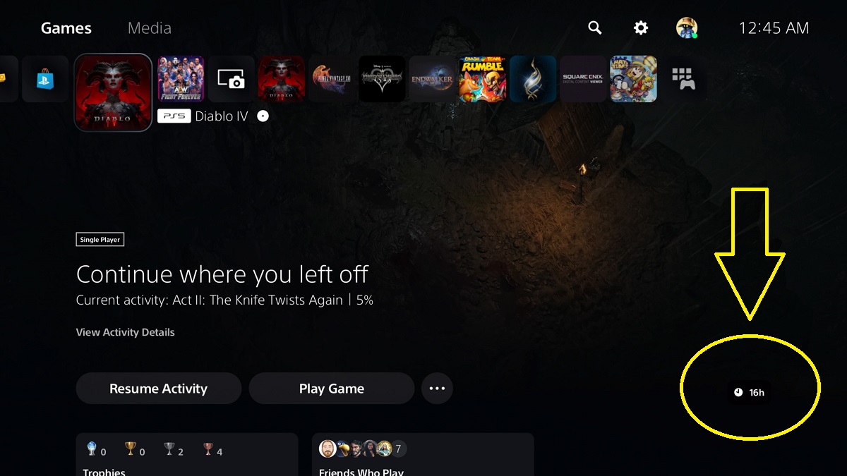How to check playtime on PS5