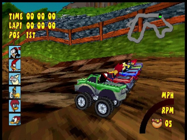 Woody Woodpecker Racing Starting Grid