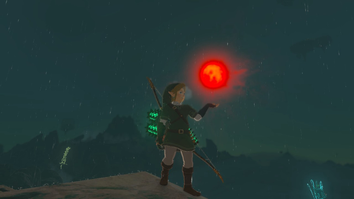 Link and Blood Moon in The Legend of Zelda: Tears of the Kingdom.