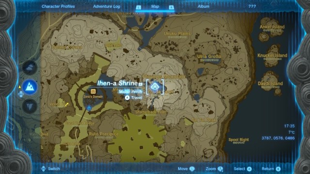 ihen-a shrine on the map in tears of the kingdom