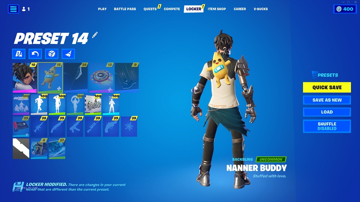 Nanner Buddy Back Bling in Fortnite