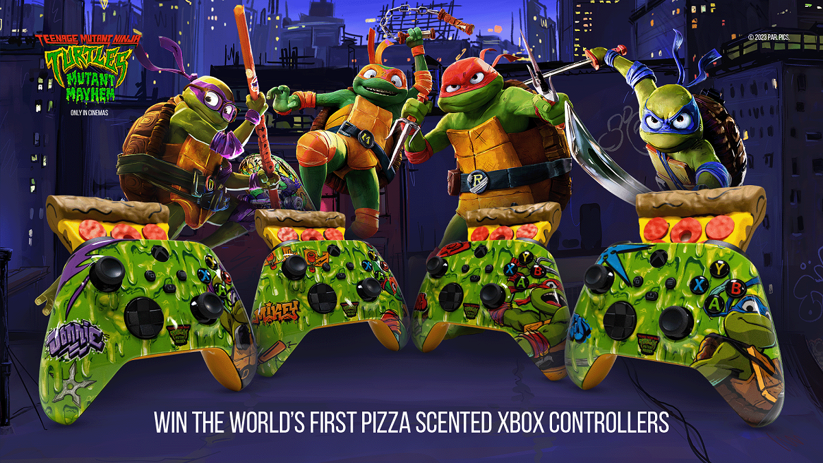 TMNT Xbox Game Pass Pizza-scented Xbox Controllers