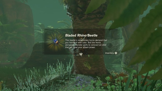 A Bladed Rhino Beetle in The Legend of Zelda: Tears of the Kingdom.