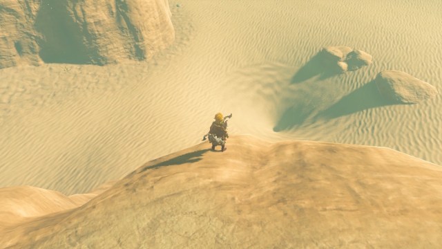 Gerudo Desert whirlpool leading to Chichim Shrine in The Legend of Zelda: Tears of the Kingdom.