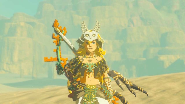 Link in Gerudo Desert in The Legend of Zelda: Tears of the Kingdom.