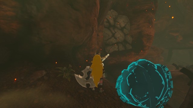 Link and Yonubo in The Legend of Zelda: Tears of the Kingdom.