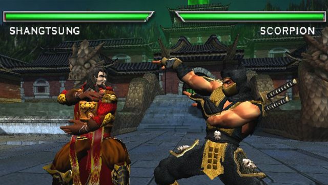 Scorpion vs Shang Tsung in MK Deadly alliance