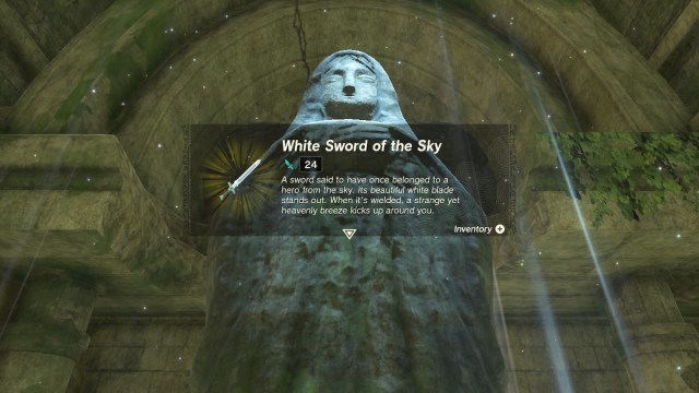 White Sword of the Sky in The Legend of Zelda: Tears of the Kingdom.