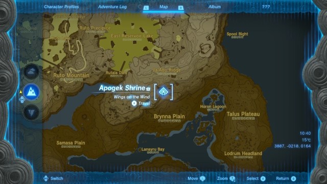 apogek shrine on the map in tears of the kingdom