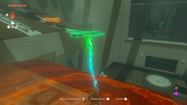 using ultrahand on a glider in apogek shrine