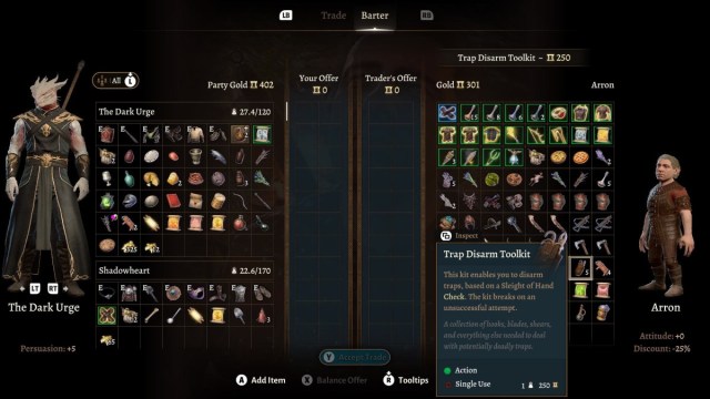 a trap disarm toolkit in Baldur's Gate 3
