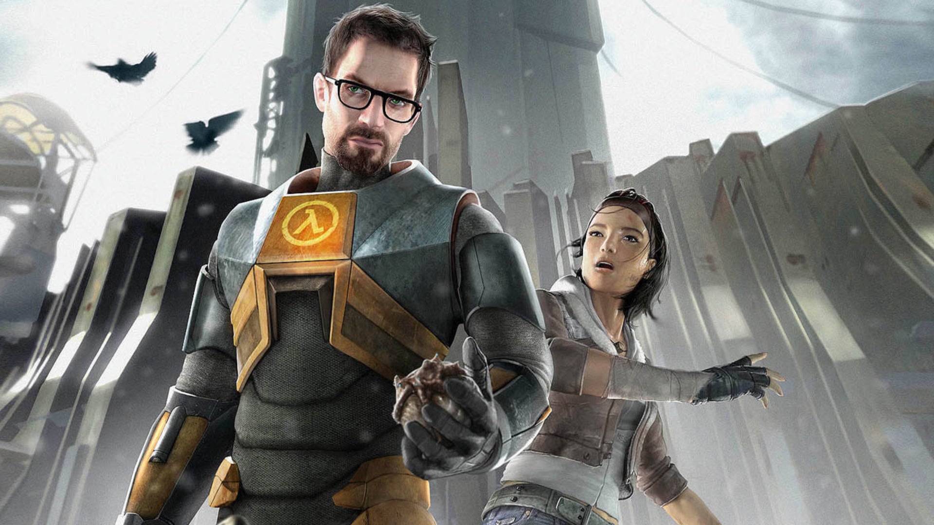 Gordon Freeman and Alyx from HL2