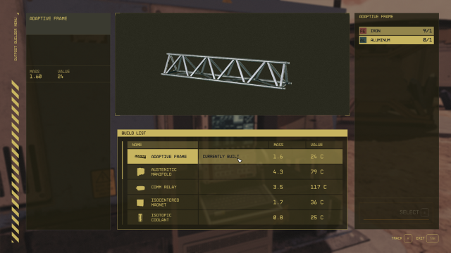 Starfield Adaptive Frame is good to start producing