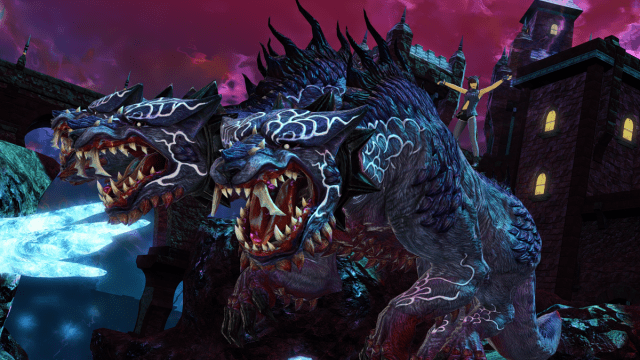 The FFXIV Cerberus mount from the Shadowbringers Relic quest