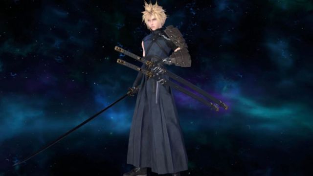 Cloud wearing the Murasame Battle Garb