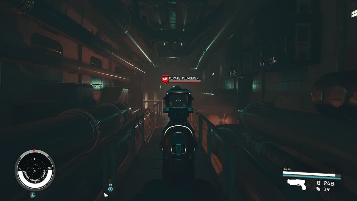 A Pirate Plunderer on the Deimos in Starfield