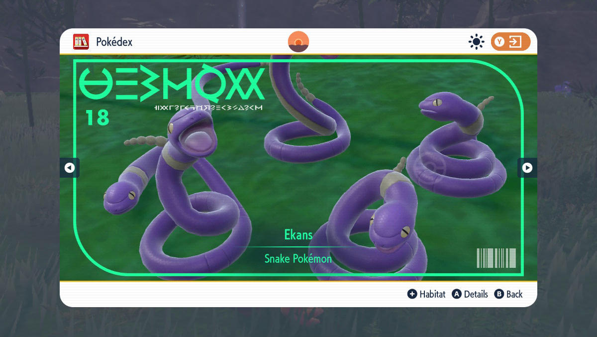 Ekans in Pokemon Scarlet & Violet