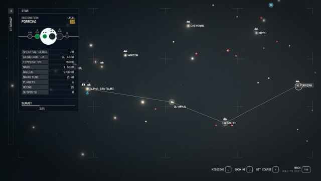 Porrima System location in Starfield