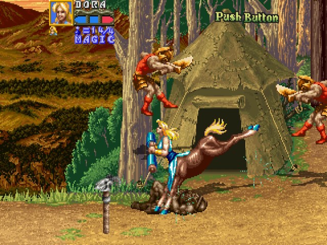 Golden Axe Revenge of Death Adder Dora Kick