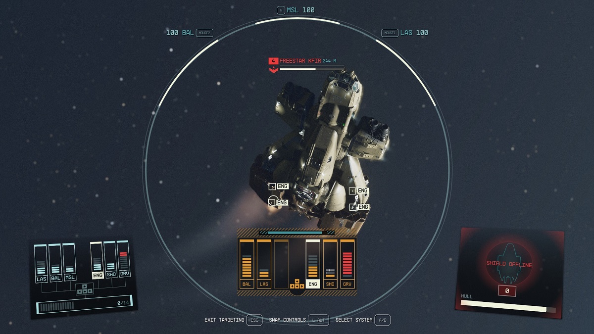 Targeting engine in Starfield