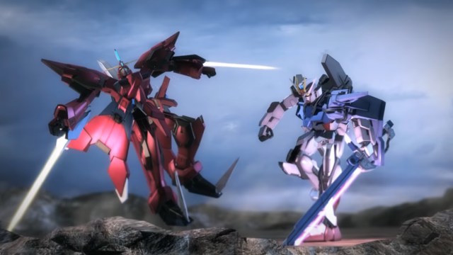 Aile Strike Gundam fighting Aegis Gundam