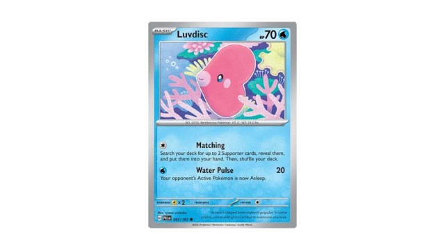 Luvdisc in Pokemon TCG.