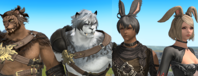 New Hrothgar and Viera hairstyles in the Growing Light FFXIV update