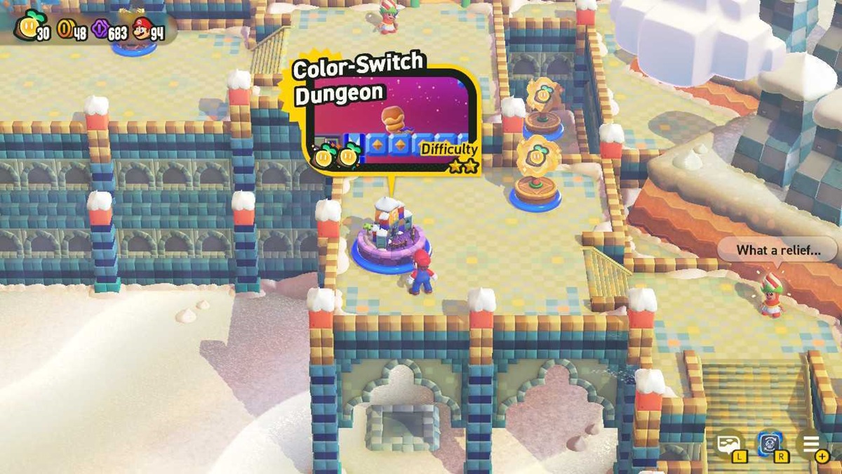 Super Mario Bros. Wonder Color-Switch Dungeon