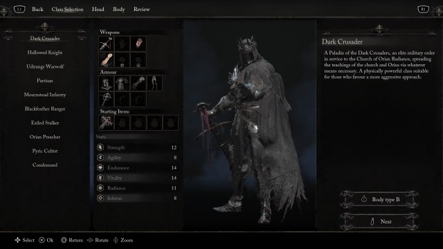 Lords of the fallen Best Class Dark Crusader