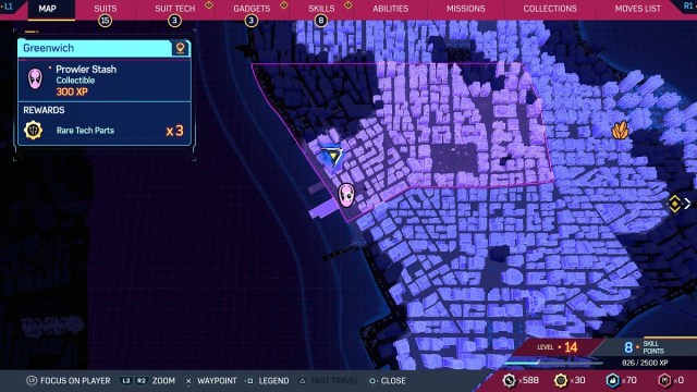 Prowler location Greenwich Spider-Man 2