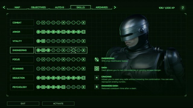 RoboCop: Rogue City Skills