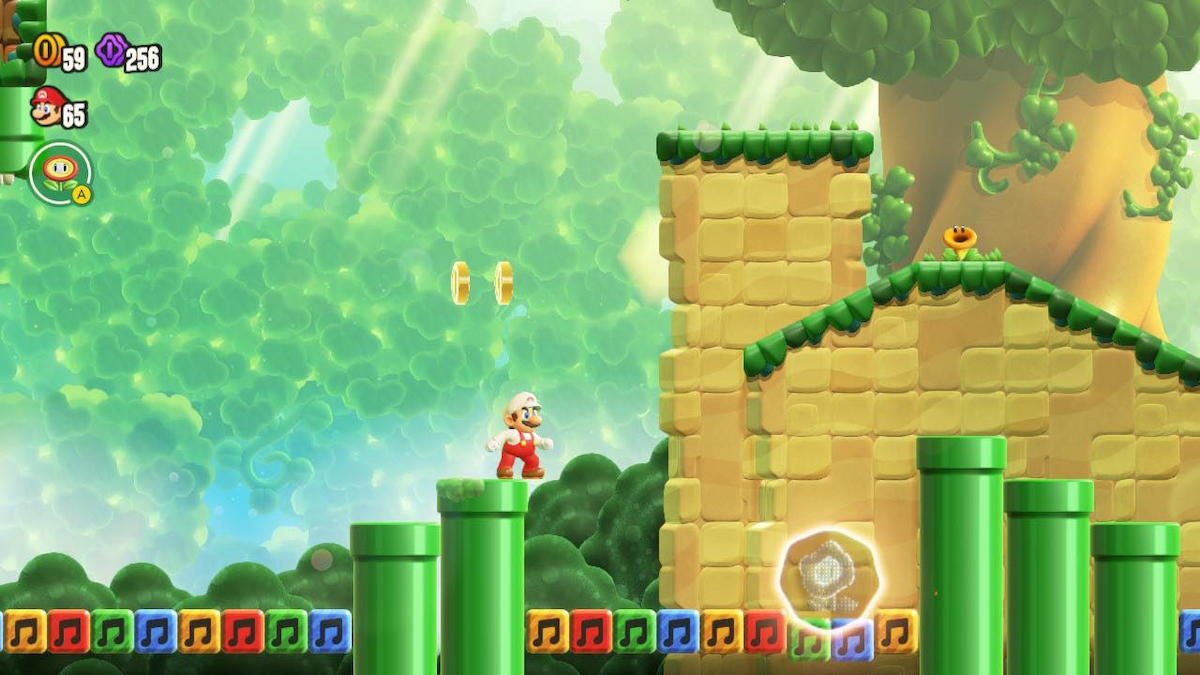 Finding a Wonder Flower in Super Mario Bros. Wonder