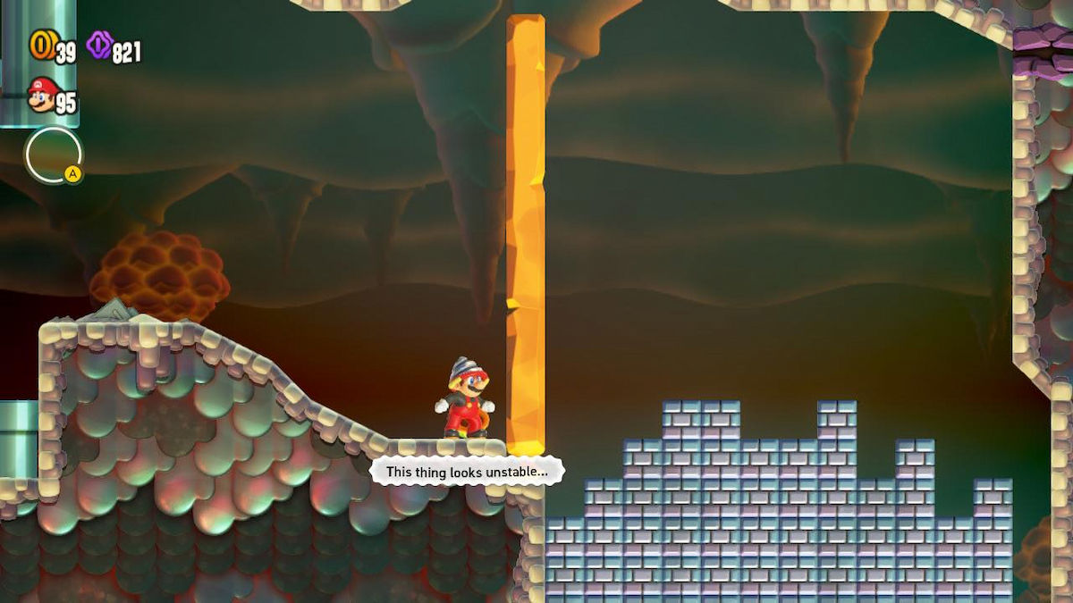 Finding the secret exit in the Rrrumbas Rule in Super Mario Bros. Wonder