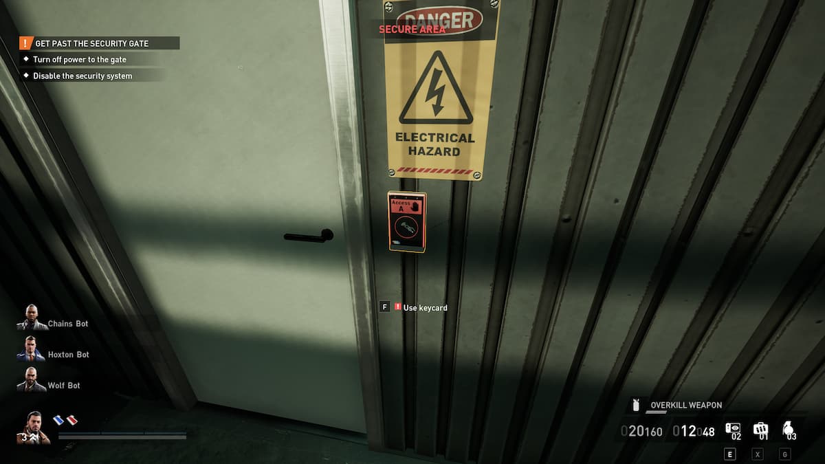 The red keycard door in No Rest for the Wicked in Payday 3