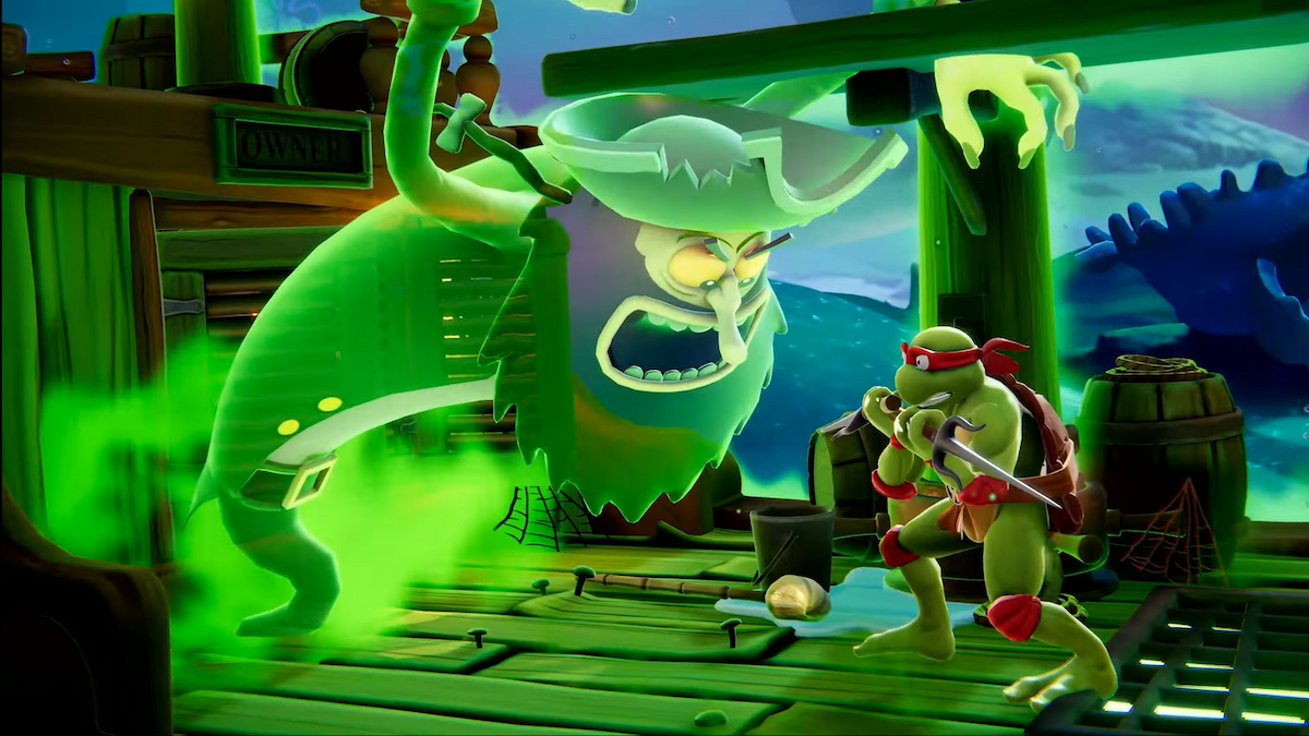 Nickelodeon All-Star Brawl 2 campaign trailer Flying Dutchman and Raphael