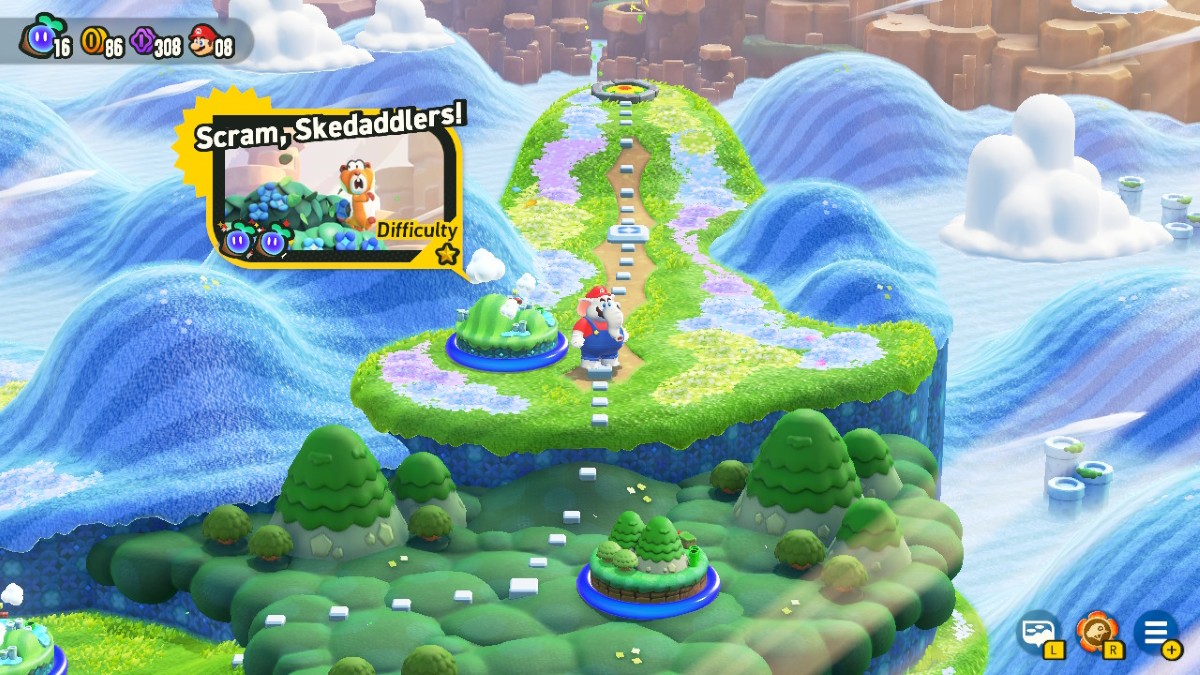 the start for scram, skedaddlers in super mario wonder