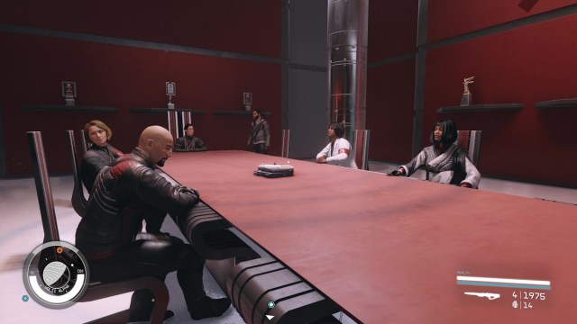 Ryujin Industries questline and rewards in Starfield meeting room