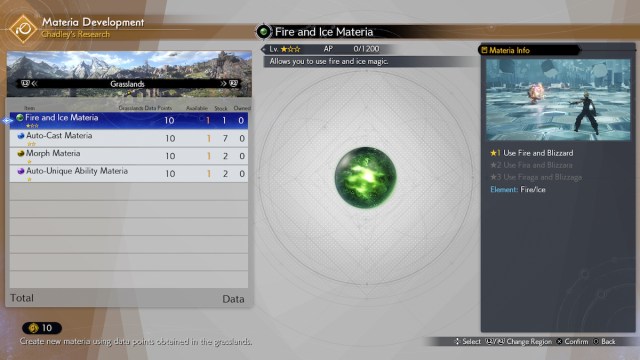 Materia Development in Final Fantasy 7 Rebirth